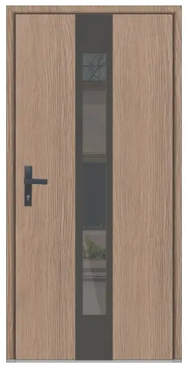 Vchodové dveře Wiked Termo Prestige vzor 30 se sklem - dveře + zárubeň + klika