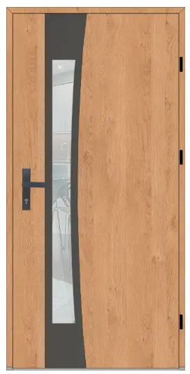 Vchodové dveře Wiked Termo Prestige vzor 37a se sklem - dveře + zárubeň + klika