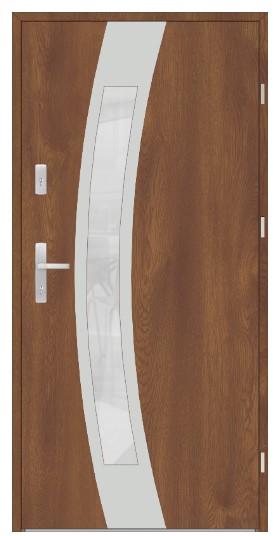 Vchodové dveře Wiked Termo Prestige Lux vzor 38a se sklem - dveře + zárubeň + klika