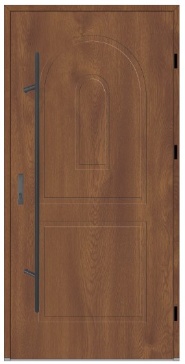 Vchodové dveře Wiked Termo Prestige Lux vzor 3 plné - dveře + zárubeň + klika