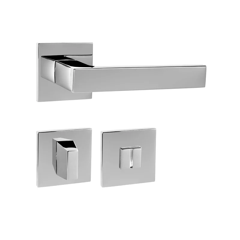 Klika dveří TI - ČTVERCOVÁ - HR 2275Q 5S Povrch: CHL - Chrome Glossy (03) - Obrázek 3