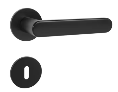 Klika na dveře TI - ROUND - R 3957 5S, Povrch: CIM - černá mat (153)