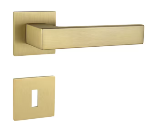 Klika na dveře TI - SQUARE - HR 4275Q 5S, Povrch: ZLM - zlatá mat (208)